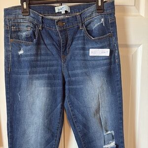 Jolt Classic Blue Distressed Women's Jeans